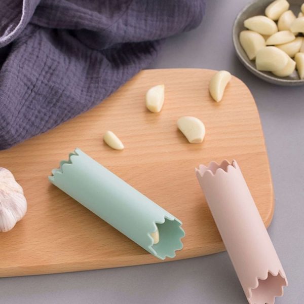 Household Garlic Peeling Tool Manual Thickening Silicone Peeling Tool Portable Garlic Peeling Device (Lotus Pink) - Image 5