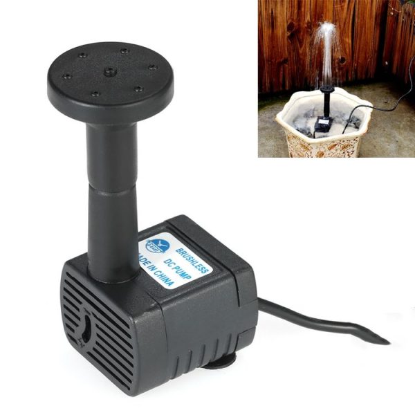 Garden Rockery Decoration Solar Fountain DC Water Pump Suspension Sprinkler (Black) - Image 2