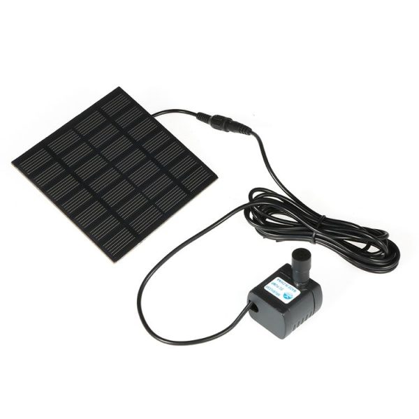 Garden Rockery Decoration Solar Fountain DC Water Pump Suspension Sprinkler (Black) - Image 5