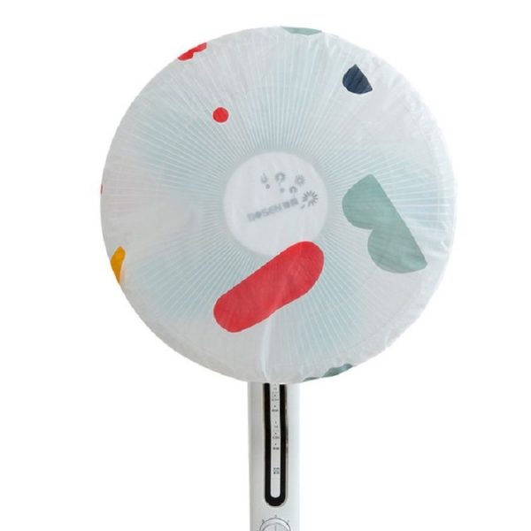 Floral Pattern Round Dust Proof Electric Fan Cover (Geometric) - Image 2