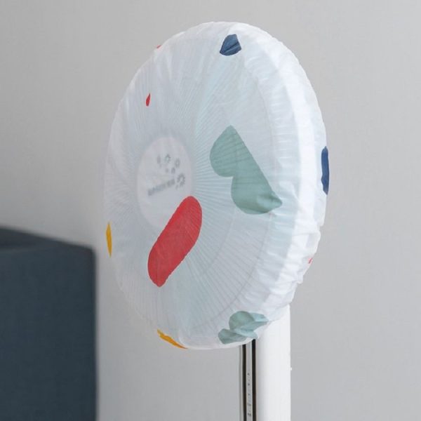 Floral Pattern Round Dust Proof Electric Fan Cover (Geometric) - Image 4