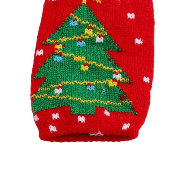 Cartoon Knitted Woolen Bottle Set Christmas Table Decoration (Cookie man) - Image 4