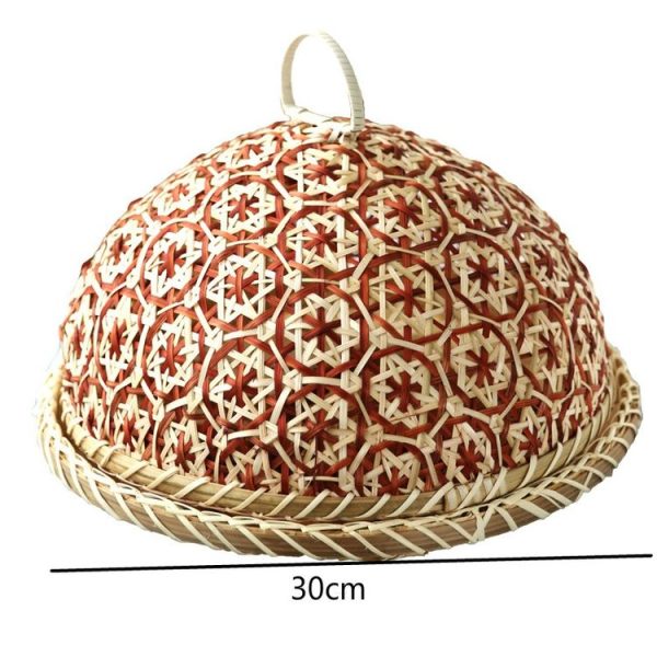 Creative Handmade Bamboo Home Table Food Cover Steeple, Size: Small 30cm - Image 8