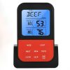 LCD Digital Food Thermometer with Dual Probe Sensors Timer (Black)