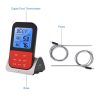 LCD Digital Food Thermometer with Dual Probe Sensors Timer (Black) - Image 4