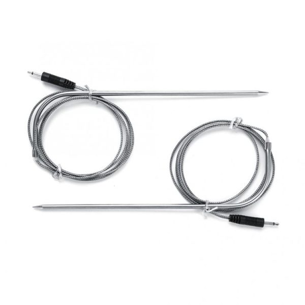 LCD Digital Food Thermometer with Dual Probe Sensors Timer (Black) - Image 6
