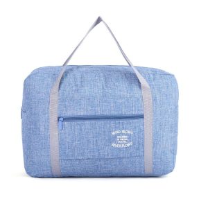 Portable Folding Travel Storage Bag Organizer Large Capacity Luggage Packing Tote Bag (Light Blue)