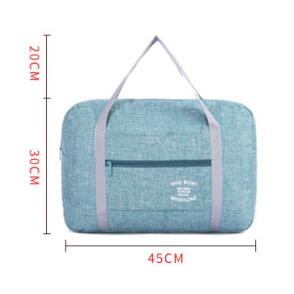 Portable Folding Travel Storage Bag Organizer Large Capacity Luggage Packing Tote Bag (Light Blue) - Image 2
