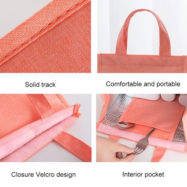 Portable Lunch Picnic Portable Food Insulation Storage Bag, Size: S 20x23x14cm (Lake Blue) - Image 5