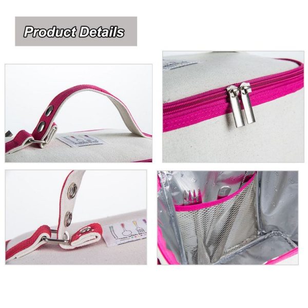 Cartoon Pattern Portable Refrigerated Insulated Food Picnic Lunch Bag - Image 3