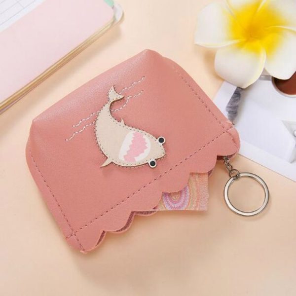 3 PCS Girl Heart Ins Wallet Short Cutel Simple Coin Purse for Women (Khaki) - Image 4