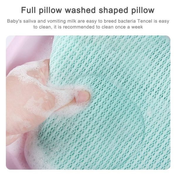 Baby Pillow Breathable U-shaped Shaping Latex Pillow (Green) - Image 10
