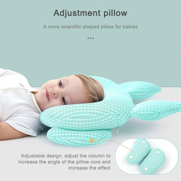 Baby Pillow Breathable U-shaped Shaping Latex Pillow (Green) - Image 11