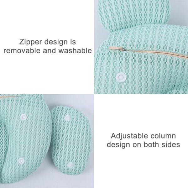 Baby Pillow Breathable U-shaped Shaping Latex Pillow (Green) - Image 4
