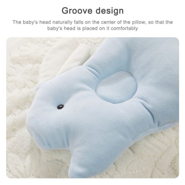 Rabbit Shape Baby Pillow (Blue) - Image 4