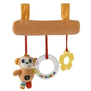 Baby Stroller Cartoon Animal Pendant Cradle Ornament Hanging Rattle (Orange Monkey Bed Hanging)