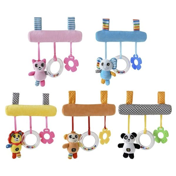 Baby Stroller Cartoon Animal Pendant Cradle Ornament Hanging Rattle (Orange Monkey Bed Hanging) - Image 2