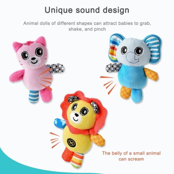 Baby Stroller Cartoon Animal Pendant Cradle Ornament Hanging Rattle (Orange Monkey Bed Hanging) - Image 4