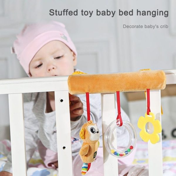 Baby Stroller Cartoon Animal Pendant Cradle Ornament Hanging Rattle (Orange Monkey Bed Hanging) - Image 7
