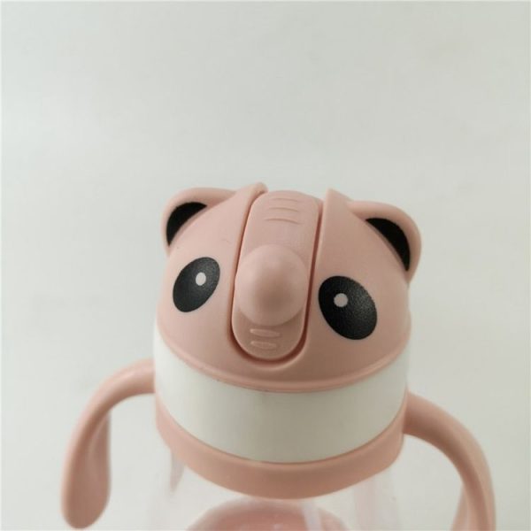 Children Cute Raccoon Big Belly Cup Learning Cup (Pink) - Image 5