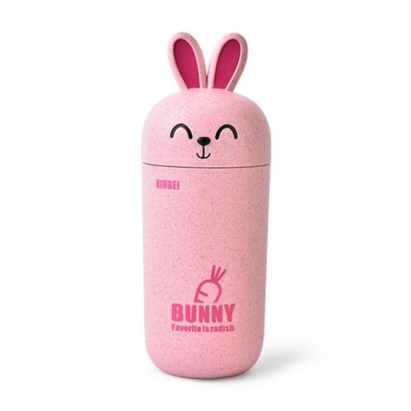 Wheat Stalk Rabbit Cup Resistant To Falling Cartoon Cup (Pink)