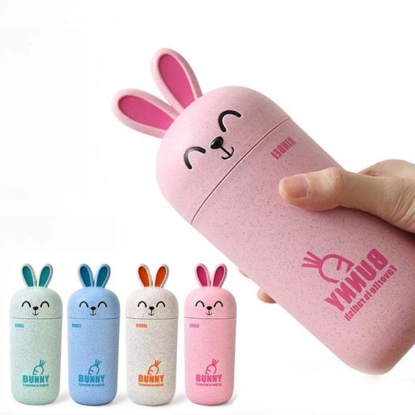 Wheat Stalk Rabbit Cup Resistant To Falling Cartoon Cup (Pink) - Image 3
