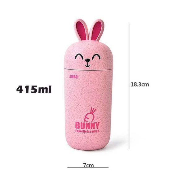 Wheat Stalk Rabbit Cup Resistant To Falling Cartoon Cup (Pink) - Image 7
