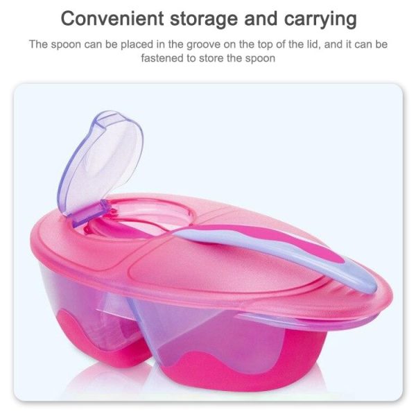 Baby Fashion Food Bowl Set (Rose Red) - Image 4