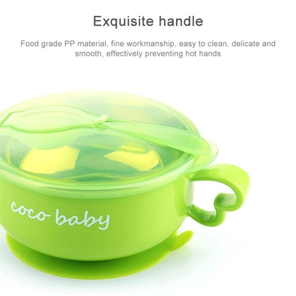 Children Stainless Steel Water Suction Cup Bowl (Orange) - Image 3