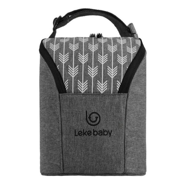 Baby Bottle Bags Insulation Bag Warmer Bottle Travel Bag, Style: Gray arrow