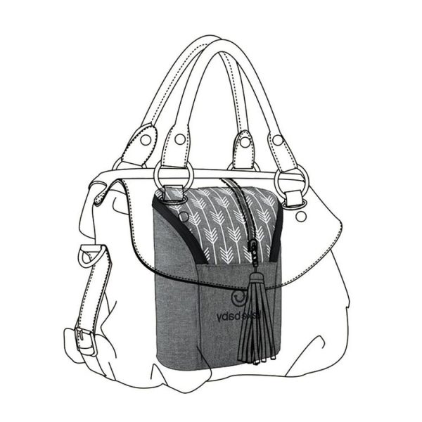 Baby Bottle Bags Insulation Bag Warmer Bottle Travel Bag, Style: Gray arrow - Image 6