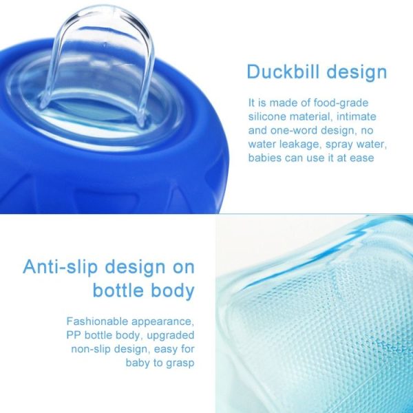 3 PCS Portable Baby Cup PP Baby Duckbill Cup (Blue) - Image 5
