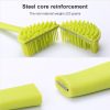Long Handle Silicone Bath Massage Shower Brush (Pink) - Image 4