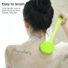 Long Handle Silicone Bath Massage Shower Brush (Pink) - Image 6