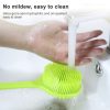 Long Handle Silicone Bath Massage Shower Brush (Pink) - Image 7