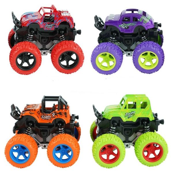 5 PCS Mini Inertia Rotatable Car Toys Vehicle Diecast Model Inertial Car Toy Random Color Delivery - Image 7