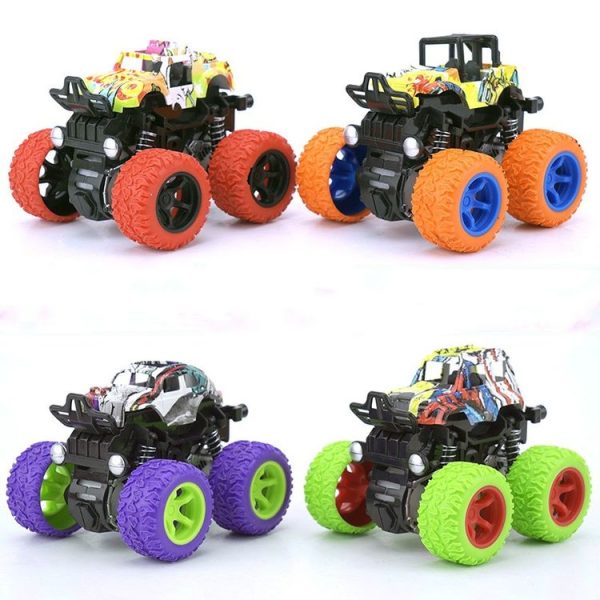 5 PCS Mini Inertia Rotatable Car Toys Vehicle Diecast Model Inertial Car Toy Random Color Delivery - Image 8