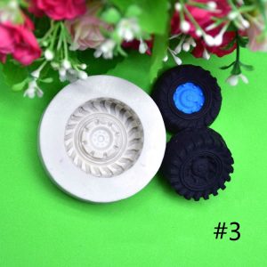 2 PCS DIY Tires Shape Sugar Craft Cake Silicone Mold Fondant Baking Decorating Tools Random Color Delivery, Size: Size 3
