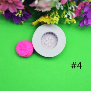 2 PCS DIY Tires Shape Sugar Craft Cake Silicone Mold Fondant Baking Decorating Tools Random Color Delivery, Size: Size 4