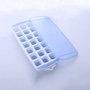Summer 21 Grid Cool Home-made Ice Cube Ice Box Mould with Lid (Blue)