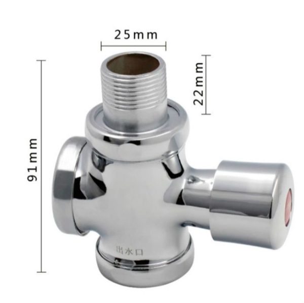 Stool Flush Valve Urinal Delay Valve Hand Press Flush Valve, Style: 25 mm Alloy Small - Image 3