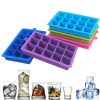 15 Grids DIY Big Ice Cube Mold Square Shape Silicone Ice Tray Fruit Ice Cream Maker (Green) - Image 3