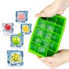 15 Grids DIY Big Ice Cube Mold Square Shape Silicone Ice Tray Fruit Ice Cream Maker (Green) - Image 4