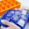 15 Grids DIY Big Ice Cube Mold Square Shape Silicone Ice Tray Fruit Ice Cream Maker (Green) - Image 7