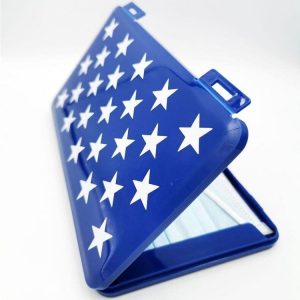 Mask Storage Box Dustproof Portable Plastic Household Storage Holder (Dark Blue)