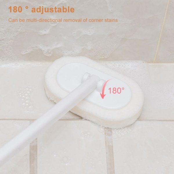 Long Handle Sponge Tile Bath Floor Brush Bathroom Supplies (Blue) - Image 4