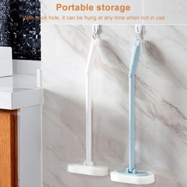 Long Handle Sponge Tile Bath Floor Brush Bathroom Supplies (Blue) - Image 5
