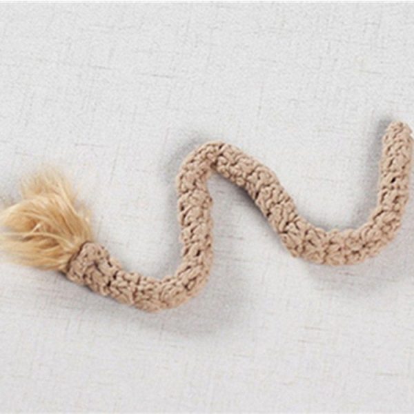 Newborn Photography Little Lion Wool Cartoon Hat and Tail Props For 0-2 Month (Hat + Tail) - Image 5