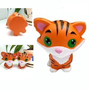 3 PCS PU Slow Rebound Tiger Cute Animal Mobile Phone Ornaments Fragrance Children Adult Decompression Toy Gift