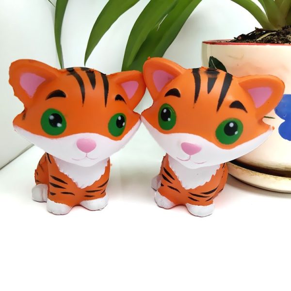 3 PCS PU Slow Rebound Tiger Cute Animal Mobile Phone Ornaments Fragrance Children Adult Decompression Toy Gift - Image 2